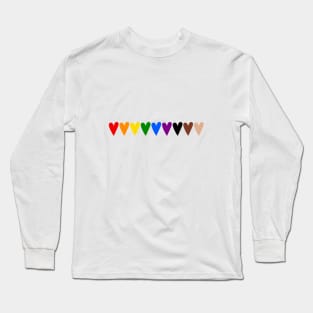 Rainbow hearts, black lives matter Long Sleeve T-Shirt